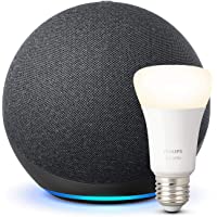 Nuevo Echo (4.ª generación)- Antracita + Philips Hue White Bombilla LED E27